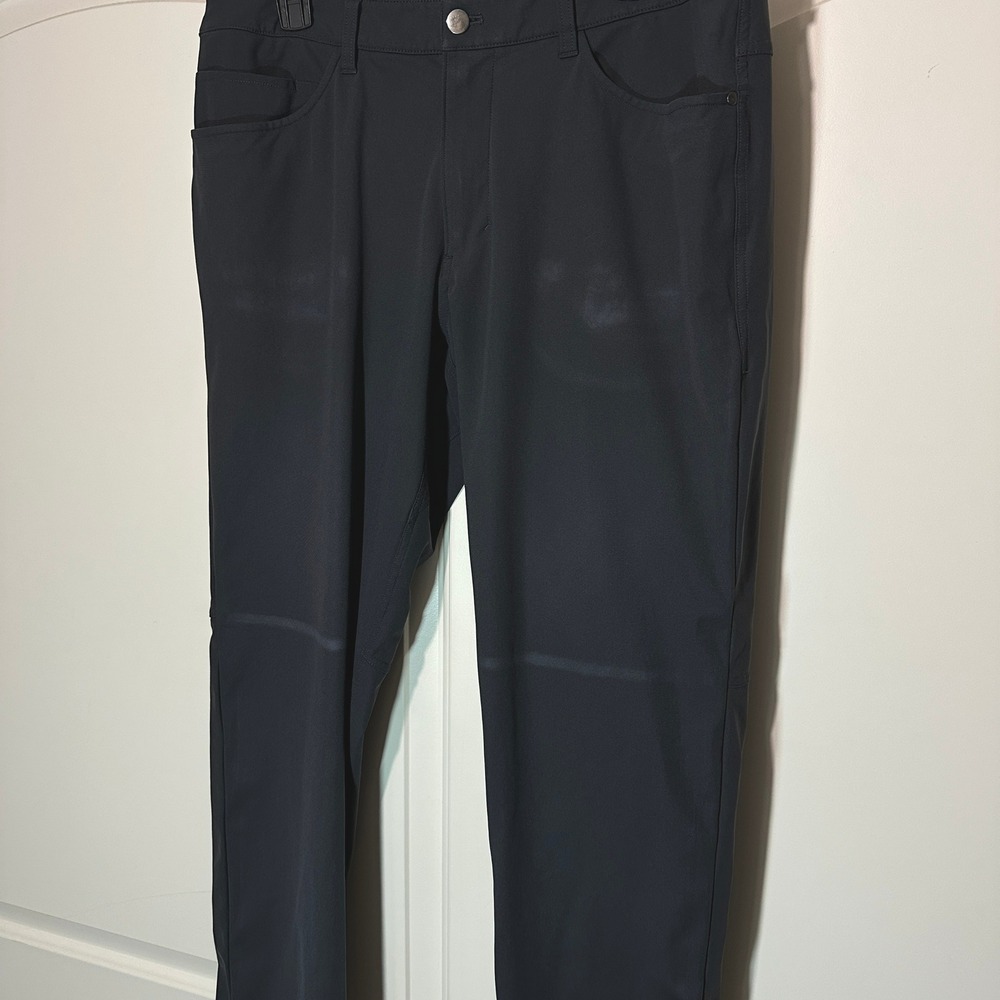 Lululemon Pants Mens 34 Obsidian Grey ABC Warpstreme‎ Chinos Stretch Career - Picture 3 of 5